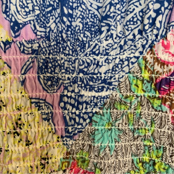 Victorias Secret S Relaxed Pink Green Blue Mixed Print Patchwork Swim Cover Up - Picture 5 of 12